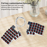 Split Keyboard Wired Ergonomics Keyboard Hot Swap Split-layout Keyboard Support QMK/VIAL Customized PC Gamer Accessories