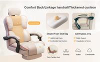 Executive Office Chair with Foot Rest High Back Office Chair Computer Gaming Chairs Big and Tall PU Leather Office Brown