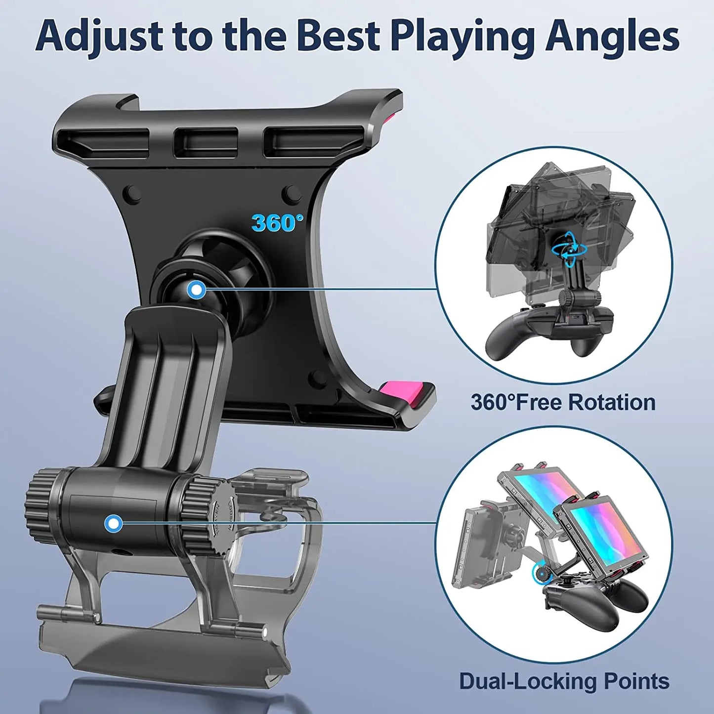 Adjustable Switch Pro Controller Handle Bracket Game Accessories Gamepad Clip Clamp Holder Mount