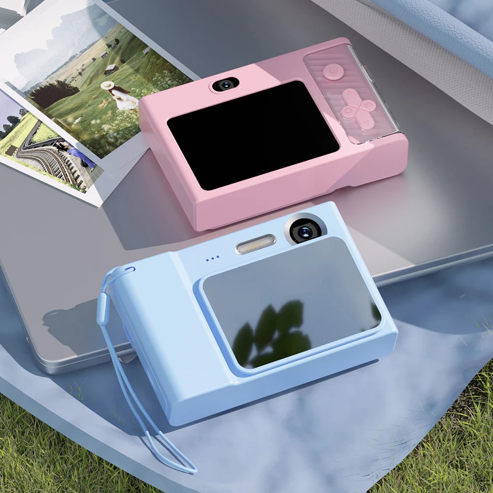 2.4 Inch Kids Digital Camera 1080P 48MP Retro Students Camera 8 X Zoom Compact Camera Camcorder for Beginner Photography