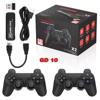 4K HD Wireless Controllers 40000+ Games 2.4G Arcade Console Support TF Card Expansion TV Mini Game Console Max 256GB for PS1