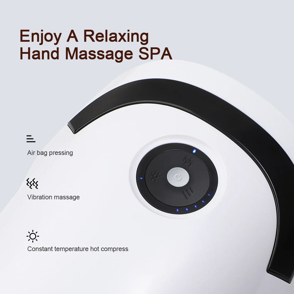 Wireless Electric Hand Massager Air Compression Hot Compress Palm Acupoint Massager Finger Arthritis Numbness Muscle Relaxation