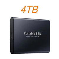 External Hard Drive SSD 4TB - USB 3.0 Solid Disk Fast Transfer Shockproof Large Backup Plug & Play Compatible with Mac/PC/Phones
