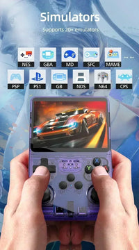 Open Source R36S Retro Handheld Video Game Console Linux System 3.5 Inch IPS Screen Portable Pocket Video Player R36S 64GB Games