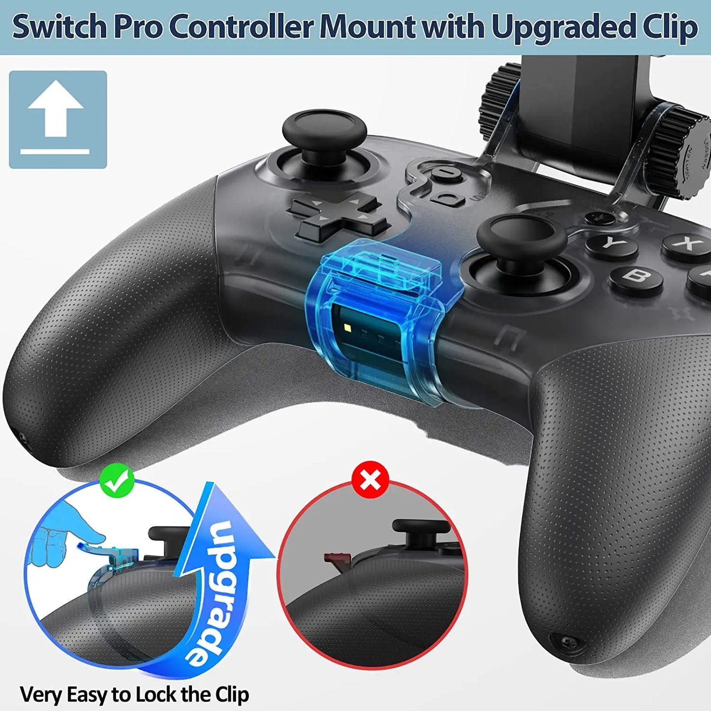Adjustable Switch Pro Controller Handle Bracket Game Accessories Gamepad Clip Clamp Holder Mount