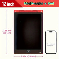 2/4Pcs LCD Writing Tablet Doodle Pad for Kids 12Inch LCD Drawing Board Colorful Reusable Writing Tablet for Educational Toy Gift