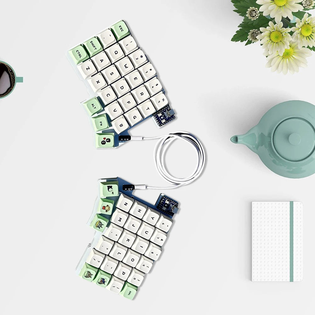 Split Keyboard Wired Ergonomics Keyboard Hot Swap Split-layout Keyboard Support QMK/VIAL Customized PC Gamer Accessories