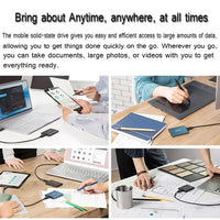 External Hard Drive SSD 4TB - USB 3.0 Solid Disk Fast Transfer Shockproof Large Backup Plug & Play Compatible with Mac/PC/Phones