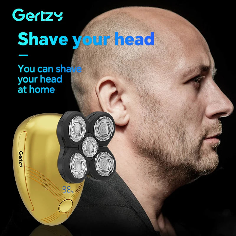 Men's 5-in-1 electric shaver with 5 rotating blades, USB charging, multifunctional personal beauty set