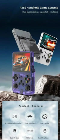 Open Source R36S Retro Handheld Video Game Console Linux System 3.5 Inch IPS Screen Portable Pocket Video Player R36S 64GB Games