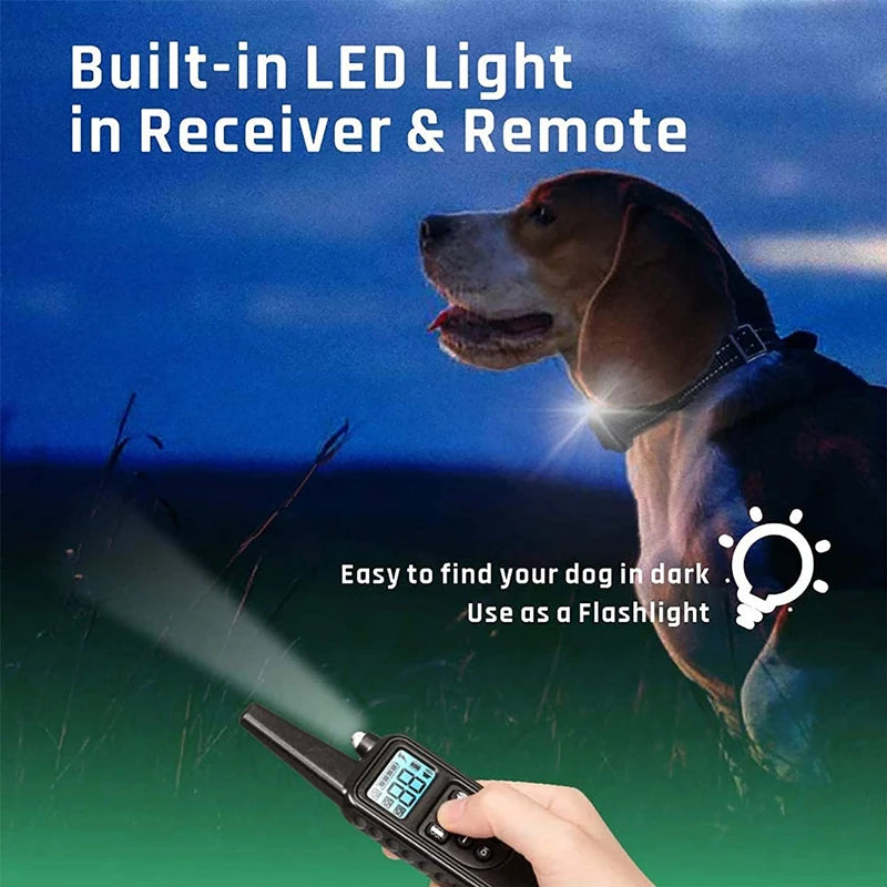 VIP Electric Dog Training Collar Waterproof Dog Bark Collar Pet With Remote Control Rechargeable Anti Barking Device Equipment