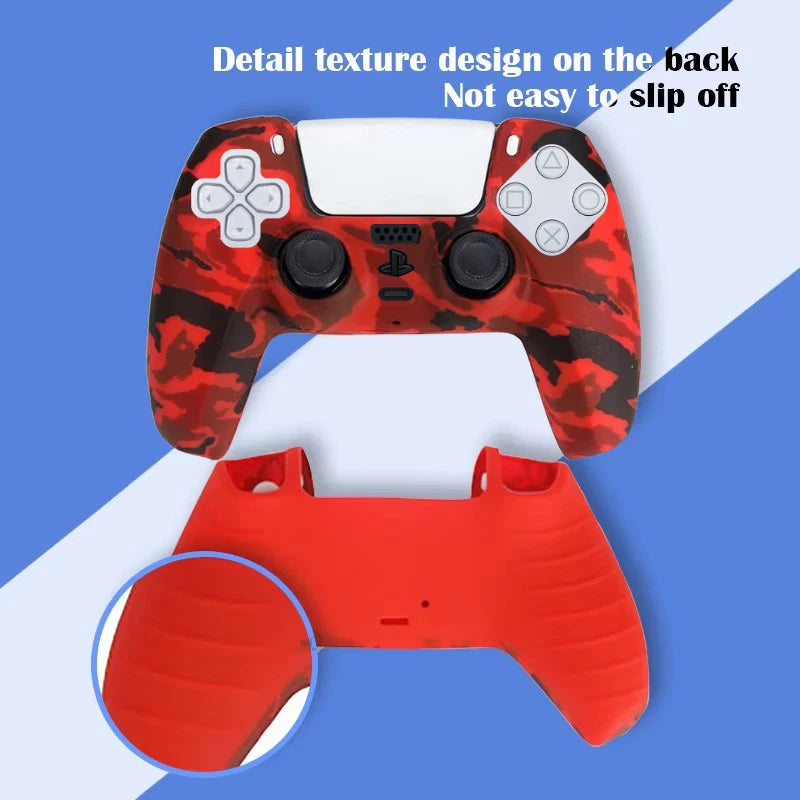 DATA FROG Camo Protective Skin Cover For SONY Playstation 5 Silicone Case Grip for PS5 Controller Accessories