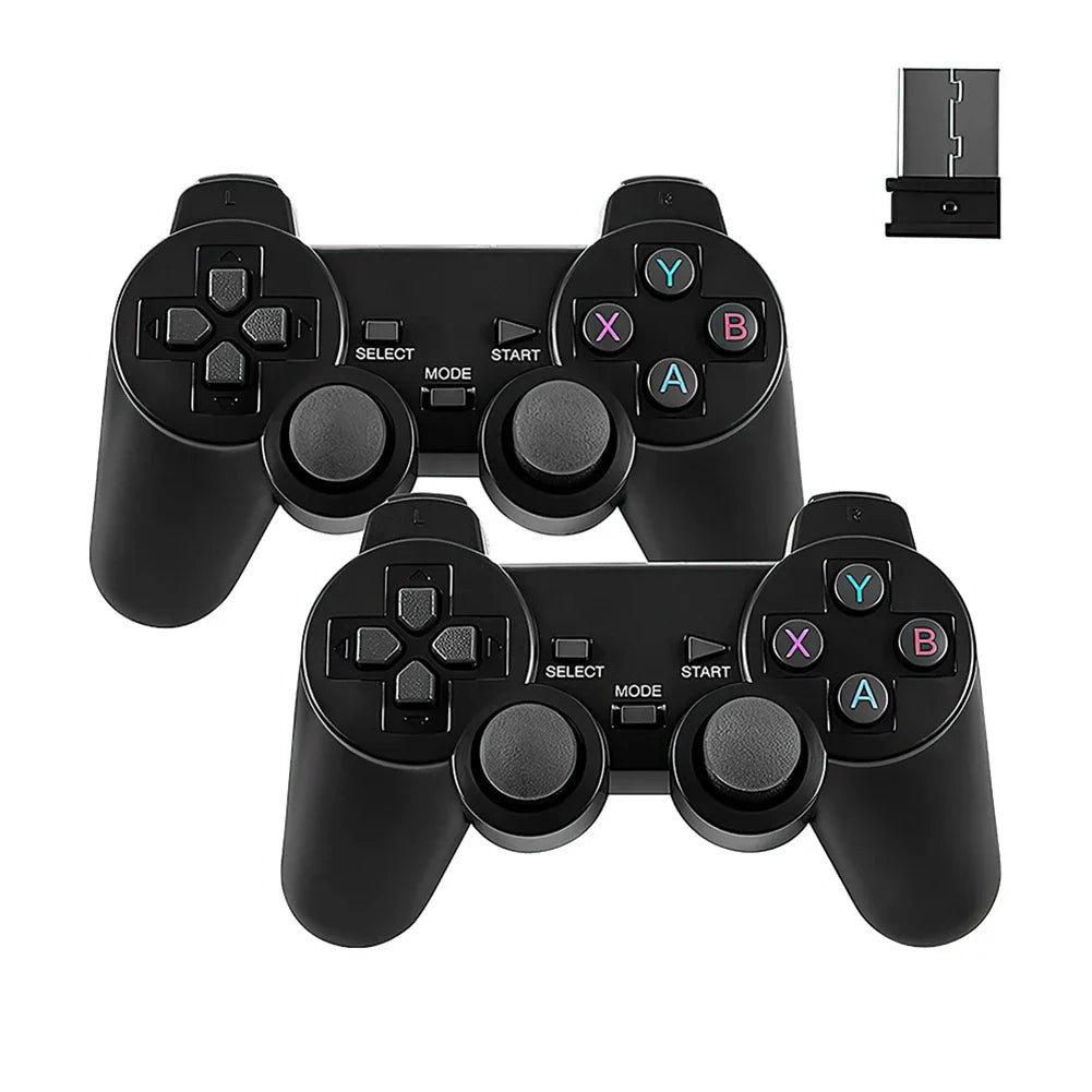 4K HD Wireless Controllers 40000+ Games 2.4G Arcade Console Support TF Card Expansion TV Mini Game Console Max 256GB for PS1