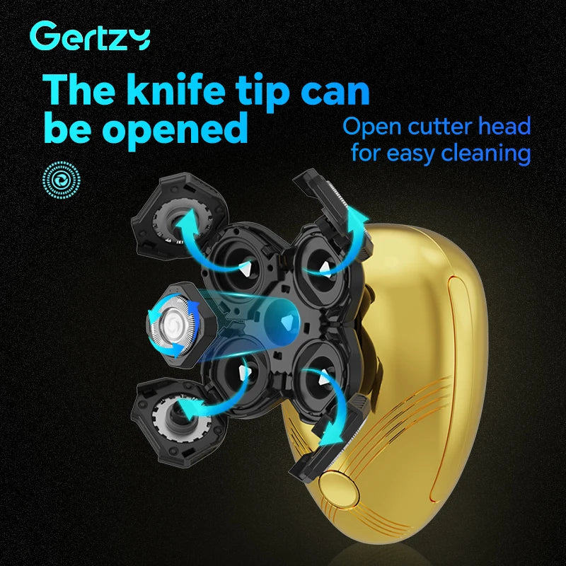 Men's 5-in-1 electric shaver with 5 rotating blades, USB charging, multifunctional personal beauty set