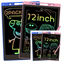 2/4Pcs LCD Writing Tablet Doodle Pad for Kids 12Inch LCD Drawing Board Colorful Reusable Writing Tablet for Educational Toy Gift