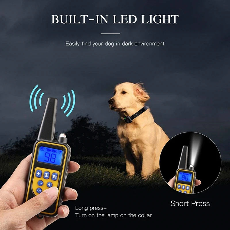 VIP Electric Dog Training Collar Waterproof Dog Bark Collar Pet With Remote Control Rechargeable Anti Barking Device Equipment
