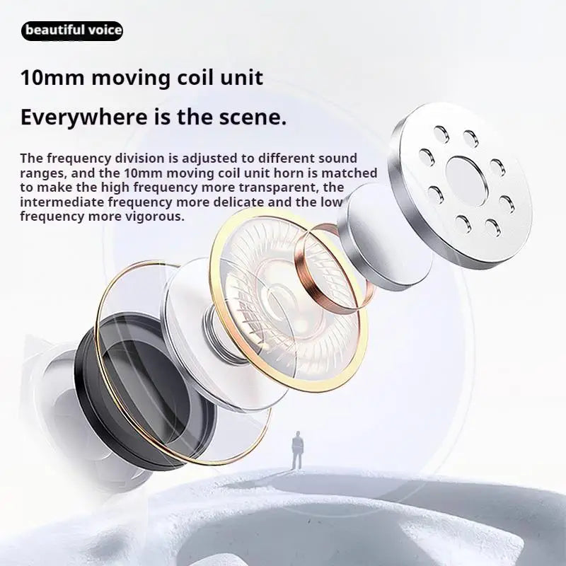 HD Screen HiFi Sound Neckband Long battery Life Wireless Bluetooth5.4 Headphones Earphones Sports Gamer Headsets Noise Reduction